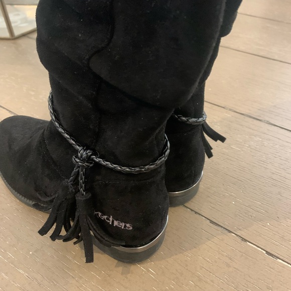 Girls suede boots - Skechers (size 11) - black - Picture 4 of 6